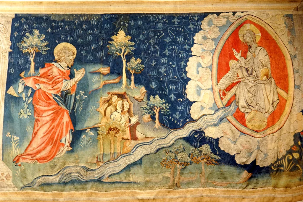 The Apocalypse Tapestry on display at the Château d'Angers. Resized and converted to WebP.
