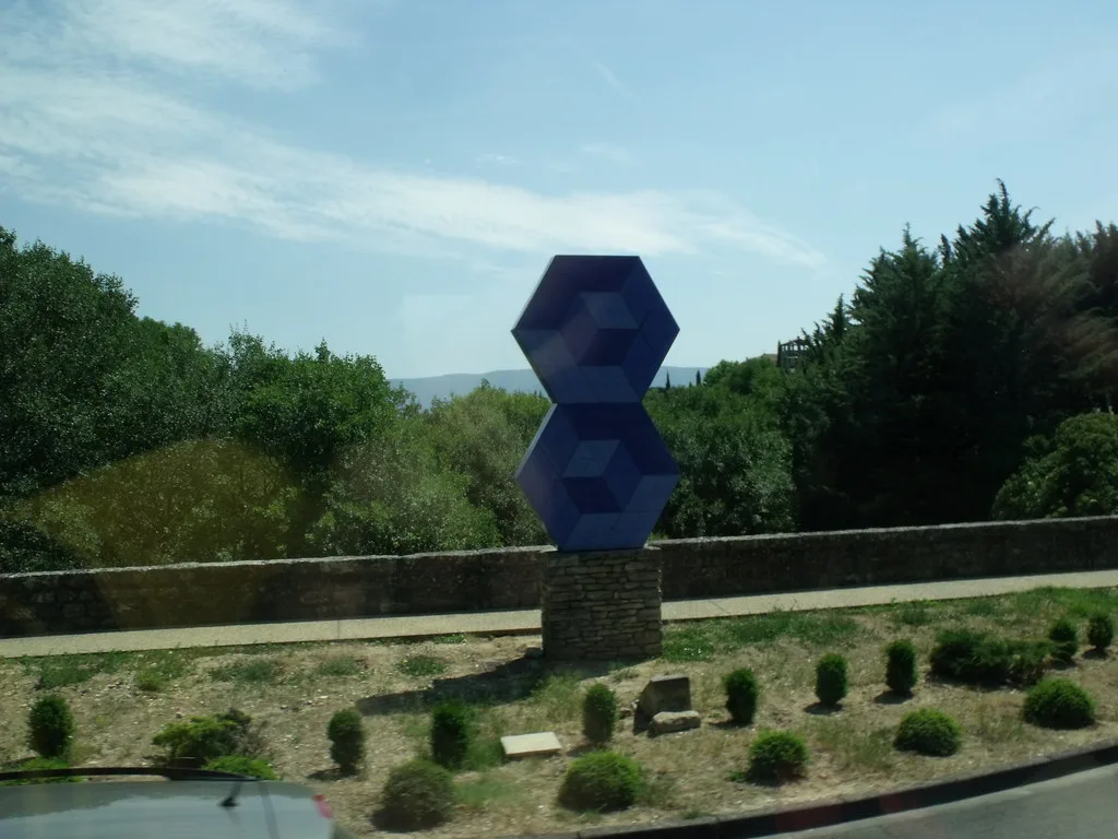 Gordes - Victor Vasarely sculpture, Aix-en-Provence