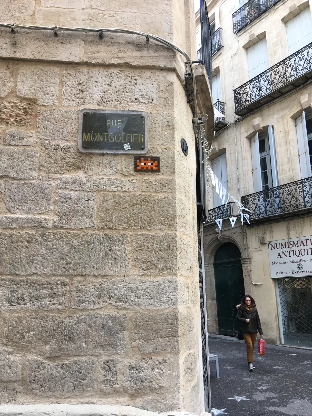 Space Invader in Montpellier old town