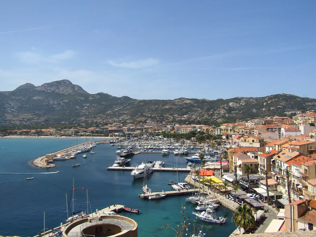 Venue view: the harbour of Calvi, Corsica, France. Resized and converted to WebP.