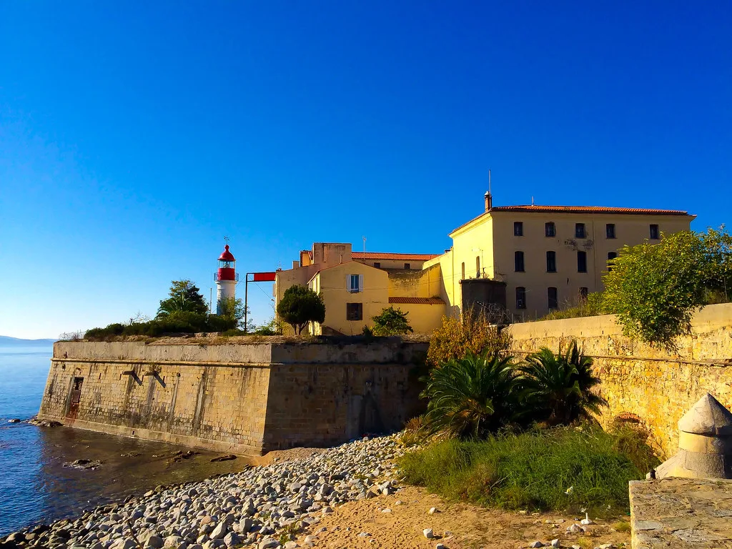 Venue view: the Citadelle d'Ajaccio, the Genoese fortress above the sea. Resized and converted to WebP.