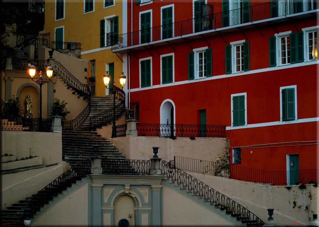 Venue view: the staircase of the Jardin Romieu in Bastia, Corsica. Resized and converted to WebP.