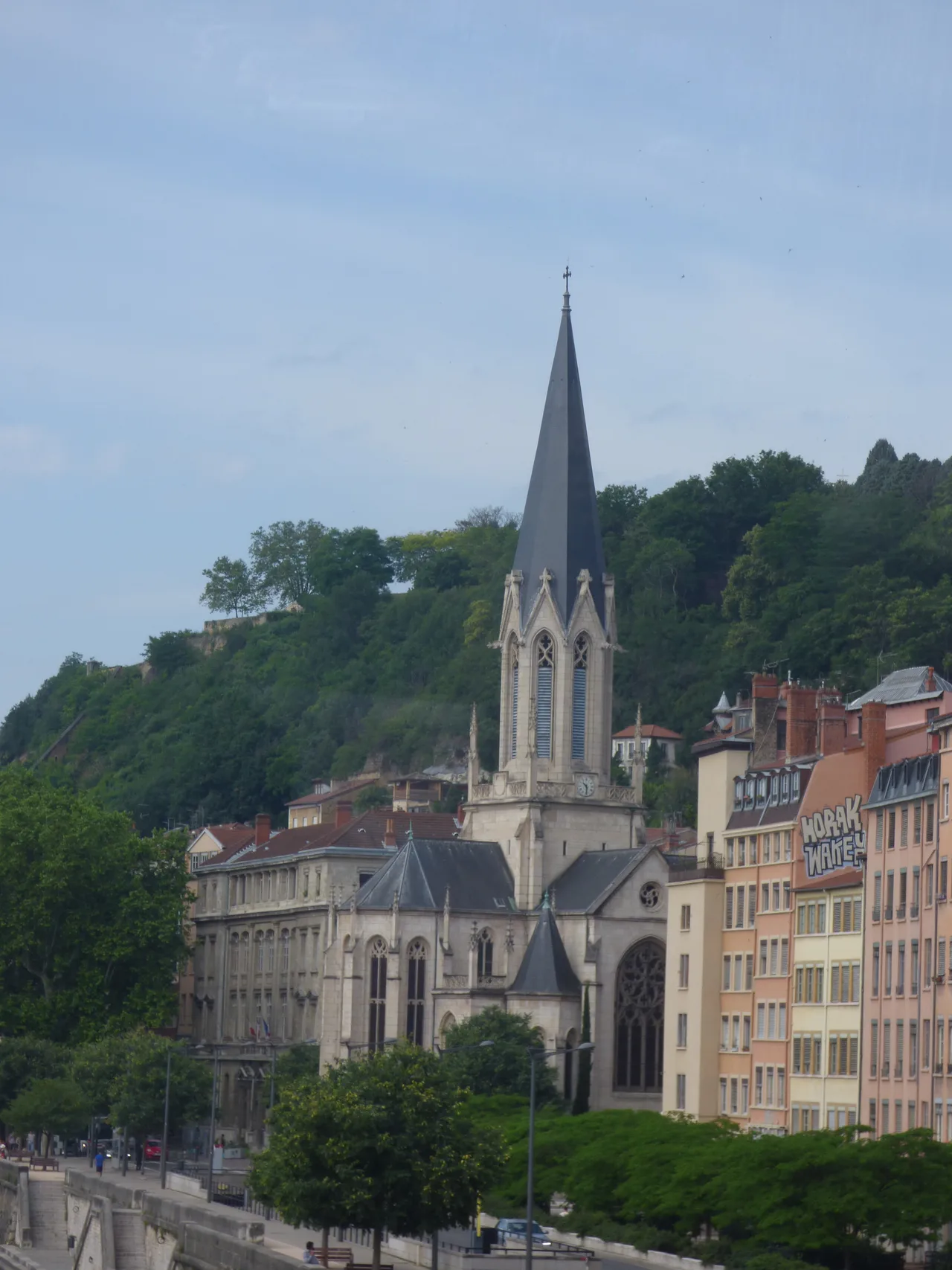 Pont Bonaparte - River Saône, Lyon - Église Saint Georges