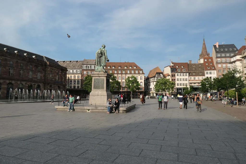 Venue view: Place Kléber, the central square of Strasbourg, France Resized and converted to WebP.