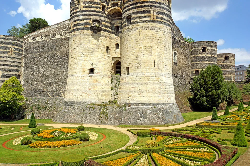 France-001365B - The South Entrance & Gardens, Angers