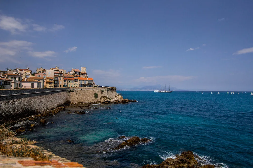Antibes Old Town and sea wall