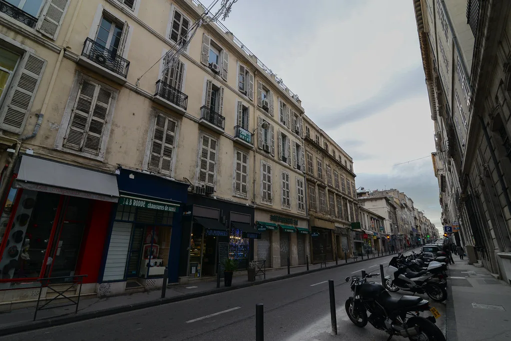 Typical shuttered windows at Le Panier neighbourhood, Marseille