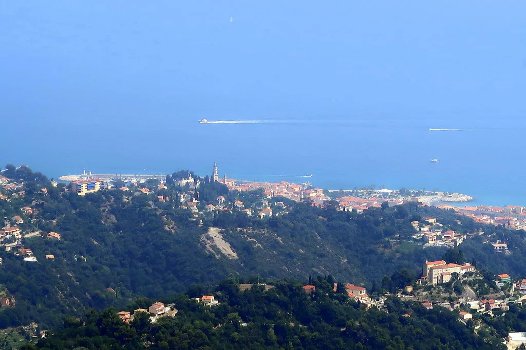 Menton from Sainte-Agnès